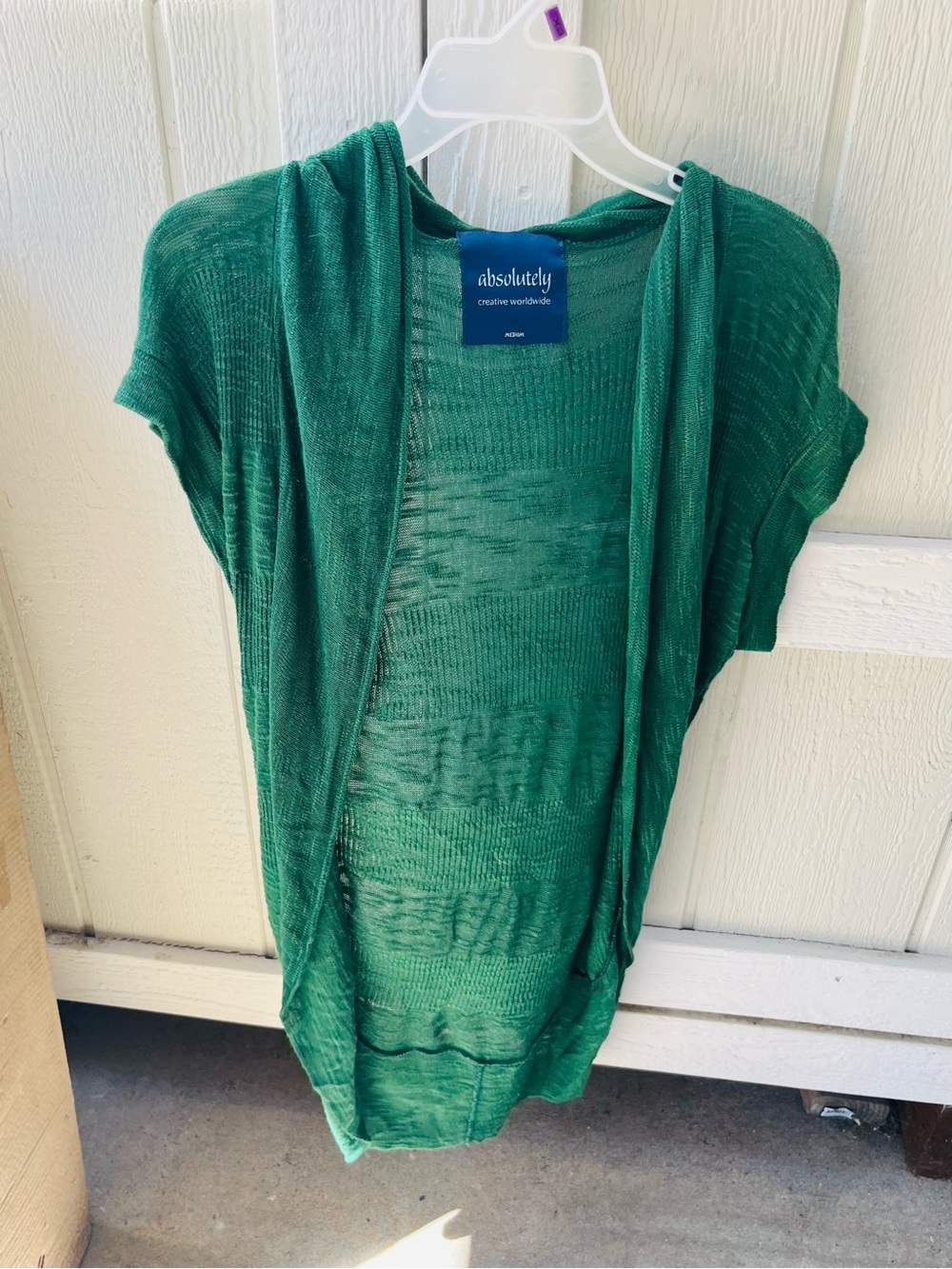 Y2K absolutely green open-front lightweight cardigan